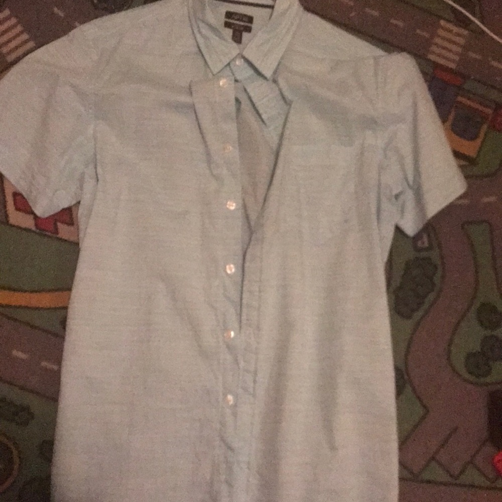 Blue button down shirt